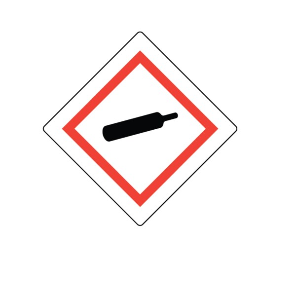 GHS Pictogram Label - Compressed Gas 2" x 2"